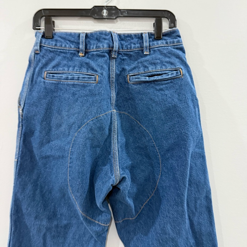 Emma Rothkopf Jeans Hunting Cross Front in Blue Timp Denim - Picture 5 of 10